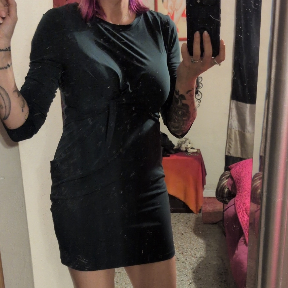 Ruched Green Mini Dress